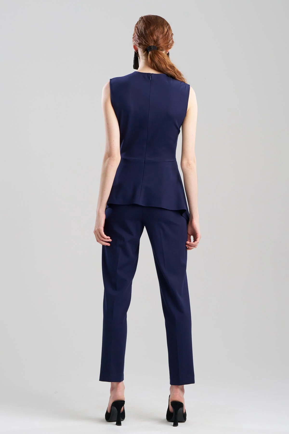 Compact Knit Peplum Top - Image 2