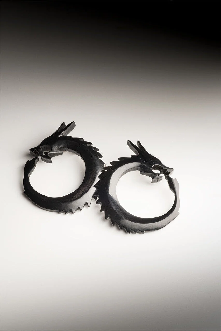 Horn Dragon Clip Earrings - Image 6