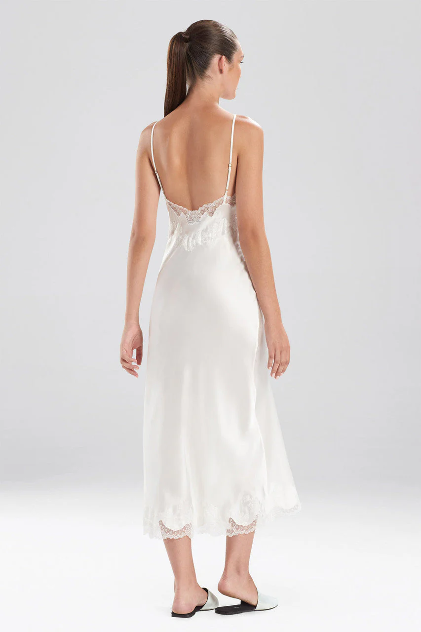 Lolita Lace Slit Silk Slip Dress - Image 5