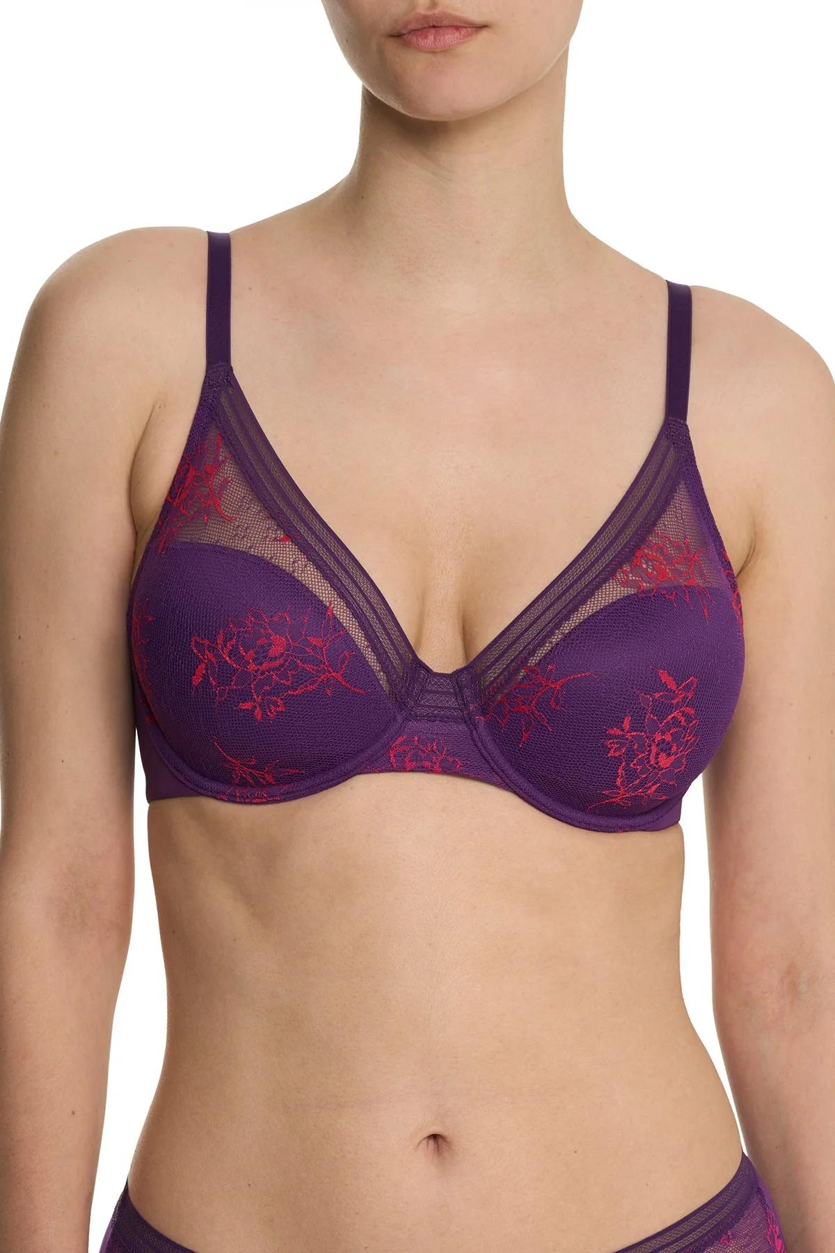 Love Lace Full Coverage Plunge T-Shirt Bra - Image 2