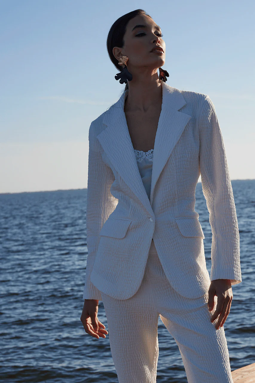 Textured Cotton Jacquard Jacket - Image 3