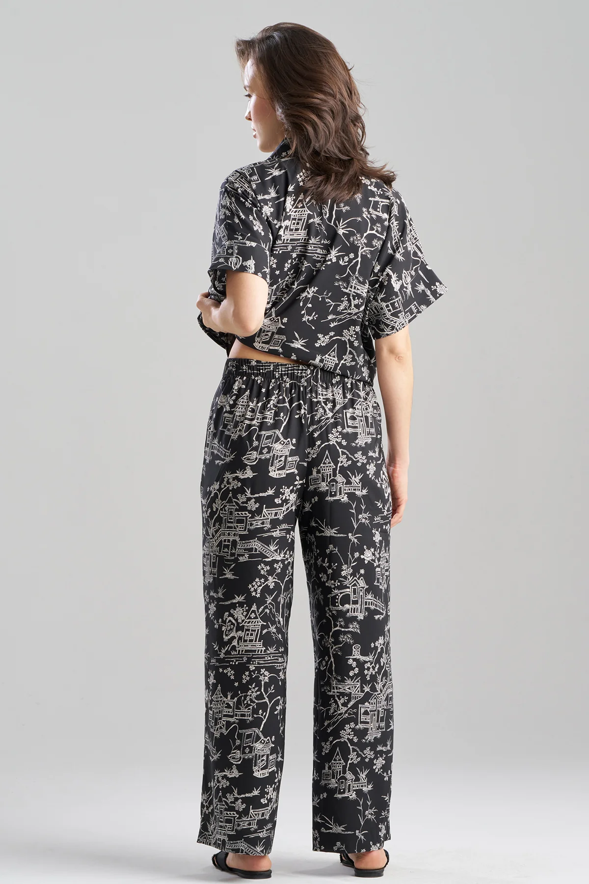 Toile Printed Satin Pants - Image 3